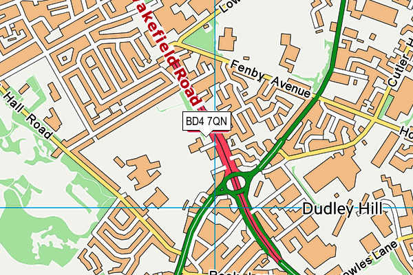 BD4 7QN map - OS VectorMap District (Ordnance Survey)