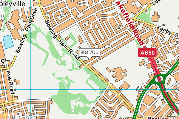 BD4 7QU map - OS VectorMap District (Ordnance Survey)