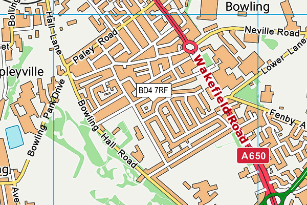 BD4 7RF map - OS VectorMap District (Ordnance Survey)