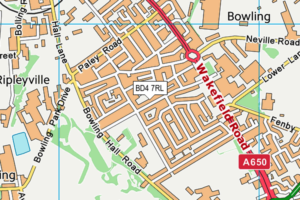 BD4 7RL map - OS VectorMap District (Ordnance Survey)