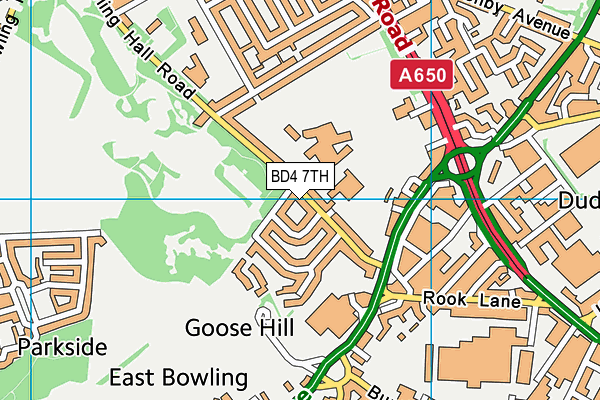 BD4 7TH map - OS VectorMap District (Ordnance Survey)