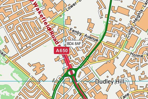 BD4 8AF map - OS VectorMap District (Ordnance Survey)