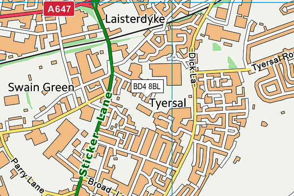 BD4 8BL map - OS VectorMap District (Ordnance Survey)