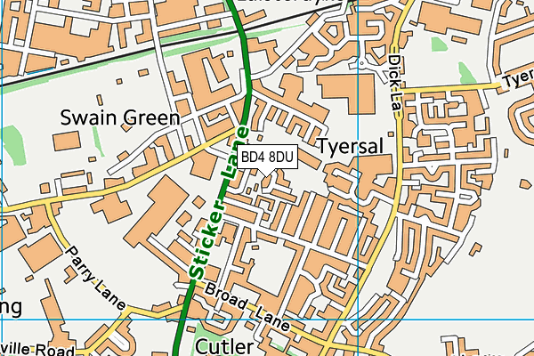 BD4 8DU map - OS VectorMap District (Ordnance Survey)