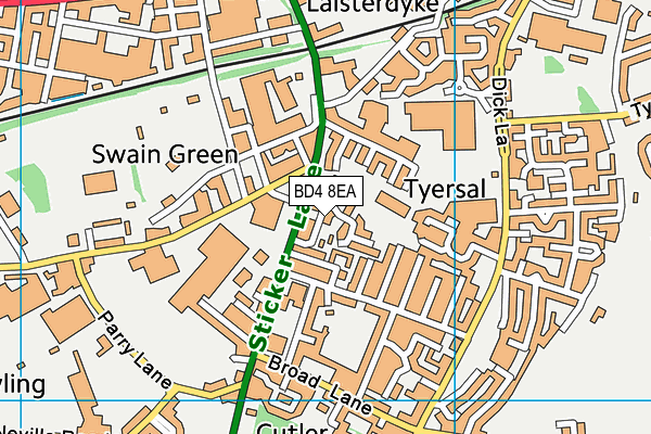 BD4 8EA map - OS VectorMap District (Ordnance Survey)