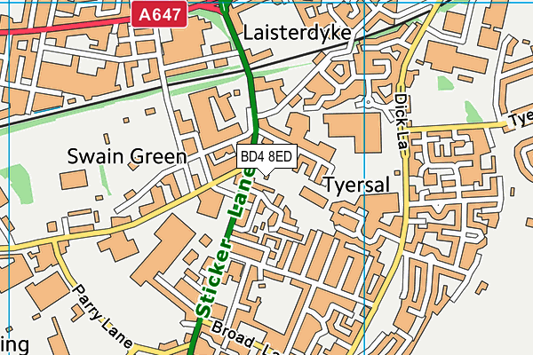 BD4 8ED map - OS VectorMap District (Ordnance Survey)