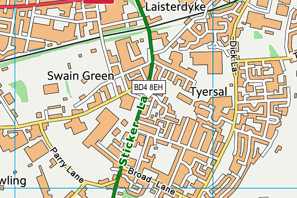 BD4 8EH map - OS VectorMap District (Ordnance Survey)