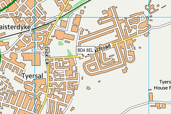 BD4 8EL map - OS VectorMap District (Ordnance Survey)