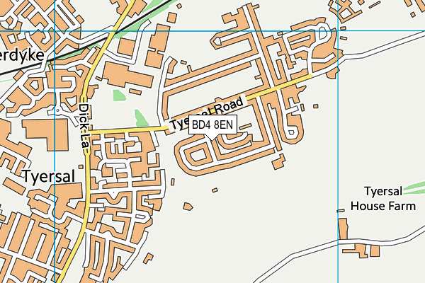 BD4 8EN map - OS VectorMap District (Ordnance Survey)