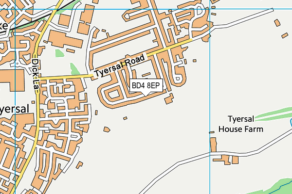 BD4 8EP map - OS VectorMap District (Ordnance Survey)