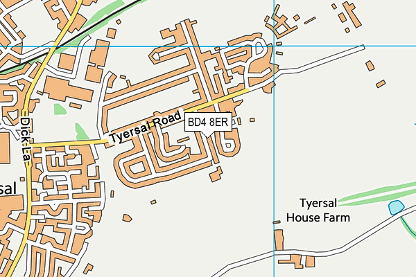 BD4 8ER map - OS VectorMap District (Ordnance Survey)