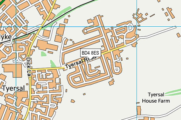 BD4 8ES map - OS VectorMap District (Ordnance Survey)