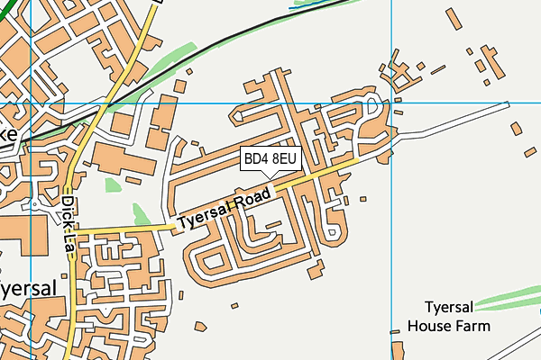 BD4 8EU map - OS VectorMap District (Ordnance Survey)
