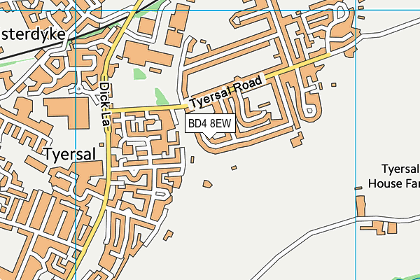 BD4 8EW map - OS VectorMap District (Ordnance Survey)