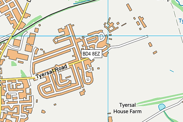 BD4 8EZ map - OS VectorMap District (Ordnance Survey)