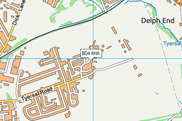 BD4 8HA map - OS VectorMap District (Ordnance Survey)