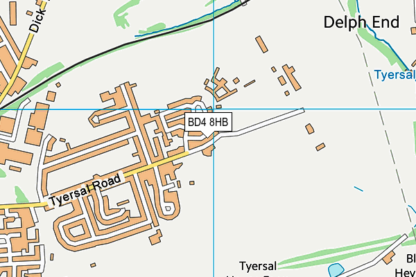 BD4 8HB map - OS VectorMap District (Ordnance Survey)