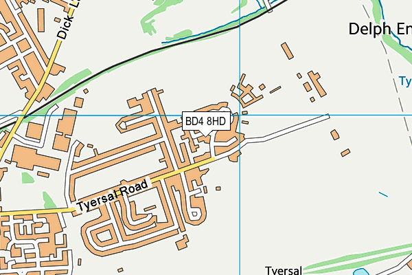 BD4 8HD map - OS VectorMap District (Ordnance Survey)