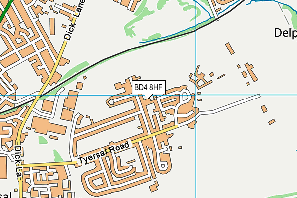 BD4 8HF map - OS VectorMap District (Ordnance Survey)