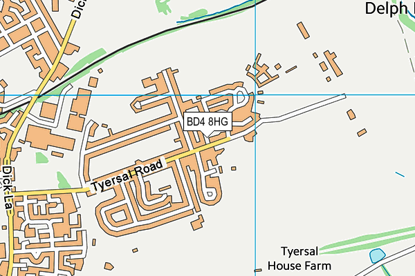 BD4 8HG map - OS VectorMap District (Ordnance Survey)
