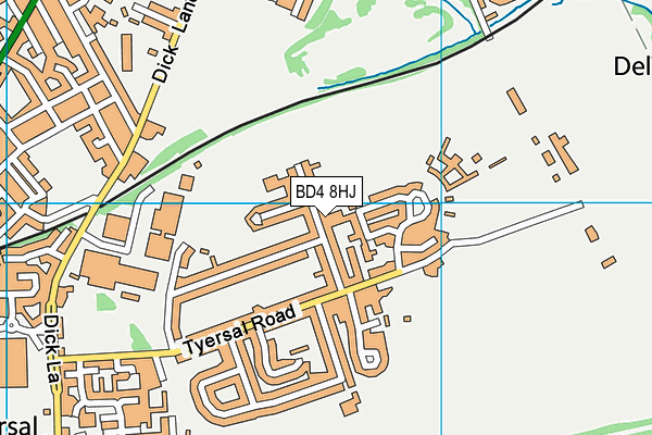 BD4 8HJ map - OS VectorMap District (Ordnance Survey)