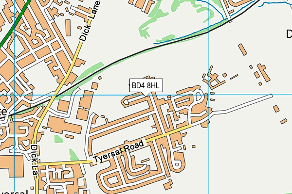 BD4 8HL map - OS VectorMap District (Ordnance Survey)