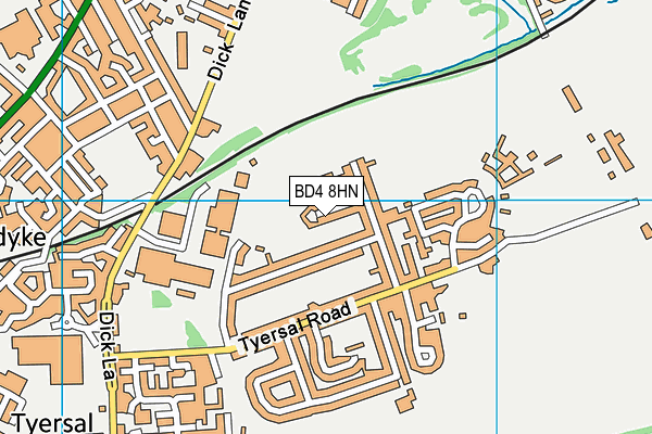 BD4 8HN map - OS VectorMap District (Ordnance Survey)