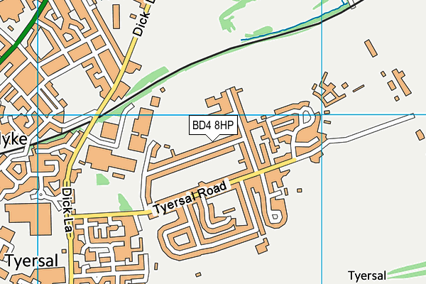 BD4 8HP map - OS VectorMap District (Ordnance Survey)
