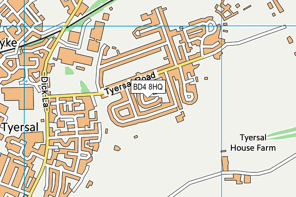 BD4 8HQ map - OS VectorMap District (Ordnance Survey)