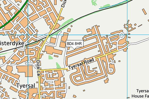 BD4 8HR map - OS VectorMap District (Ordnance Survey)