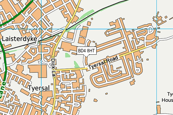 BD4 8HT map - OS VectorMap District (Ordnance Survey)