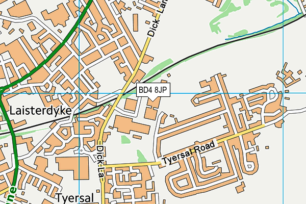 BD4 8JP map - OS VectorMap District (Ordnance Survey)