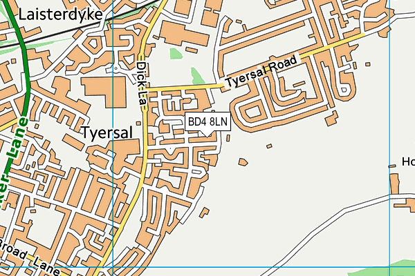 BD4 8LN map - OS VectorMap District (Ordnance Survey)