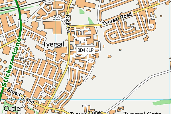 BD4 8LP map - OS VectorMap District (Ordnance Survey)