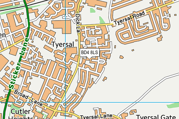 BD4 8LS map - OS VectorMap District (Ordnance Survey)
