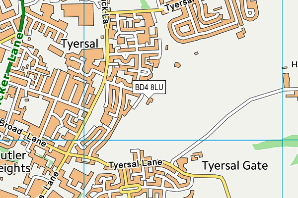 BD4 8LU map - OS VectorMap District (Ordnance Survey)