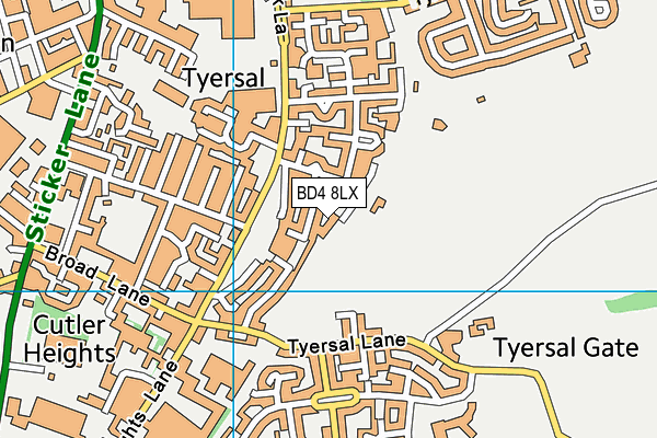 BD4 8LX map - OS VectorMap District (Ordnance Survey)