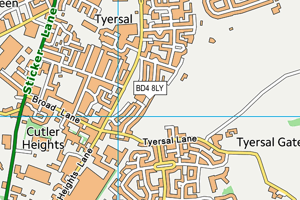 BD4 8LY map - OS VectorMap District (Ordnance Survey)