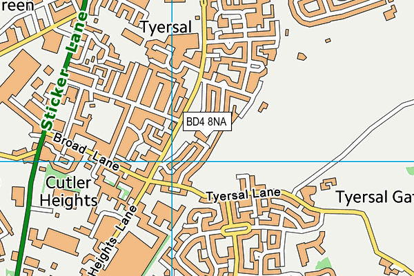 BD4 8NA map - OS VectorMap District (Ordnance Survey)