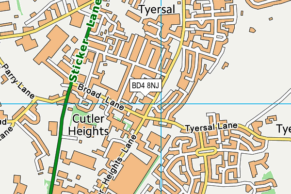 BD4 8NJ map - OS VectorMap District (Ordnance Survey)