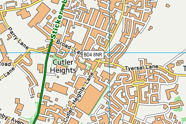 BD4 8NR map - OS VectorMap District (Ordnance Survey)