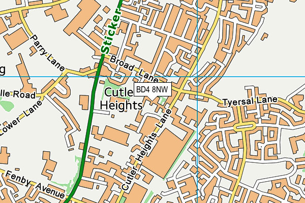 BD4 8NW map - OS VectorMap District (Ordnance Survey)