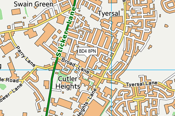 BD4 8PN map - OS VectorMap District (Ordnance Survey)