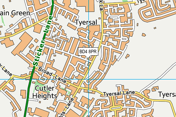 BD4 8PR map - OS VectorMap District (Ordnance Survey)