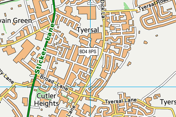 BD4 8PS map - OS VectorMap District (Ordnance Survey)