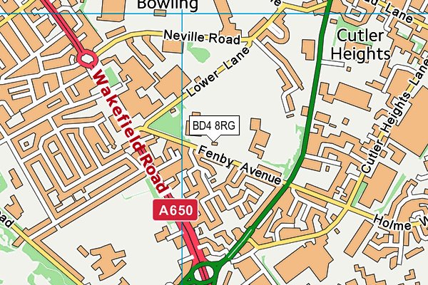 Bradford Forster Academy map (BD4 8RG) - OS VectorMap District (Ordnance Survey)