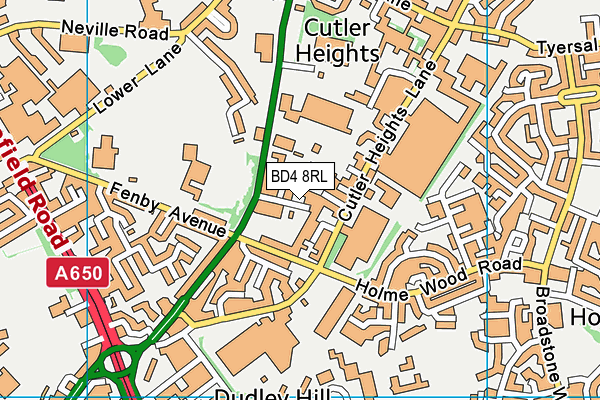 BD4 8RL map - OS VectorMap District (Ordnance Survey)