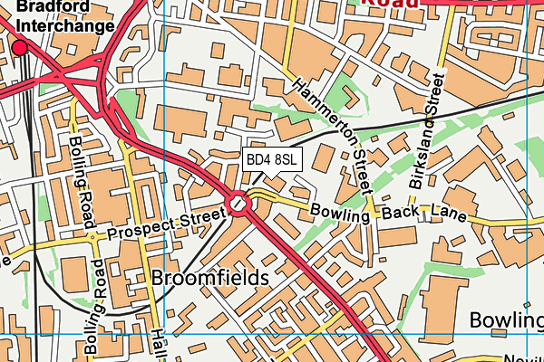 BD4 8SL map - OS VectorMap District (Ordnance Survey)