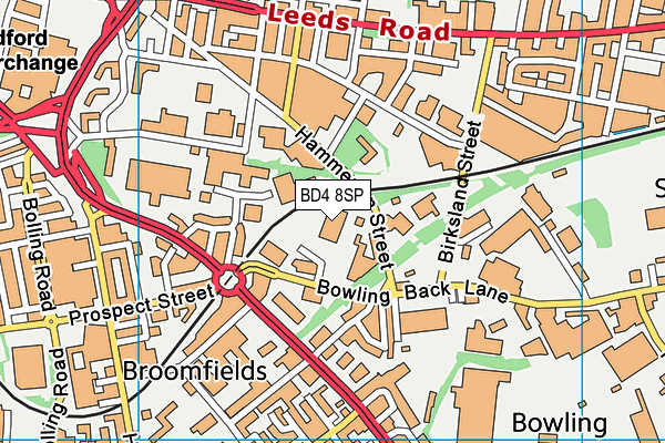 BD4 8SP map - OS VectorMap District (Ordnance Survey)