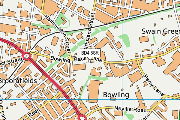 BD4 8SR map - OS VectorMap District (Ordnance Survey)